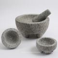 Old Style Traditional Granite Molcajete